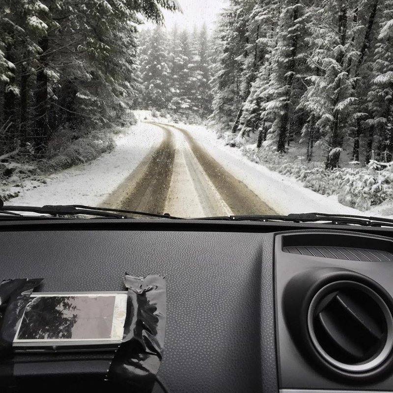 The horrendous snowy/mucky conditions during recce along with my SEMI-PRO rally computer/mount